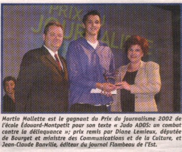Prix du journalisme 2002